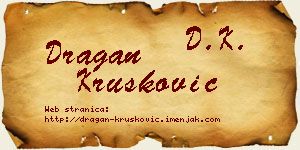Dragan Krušković vizit kartica